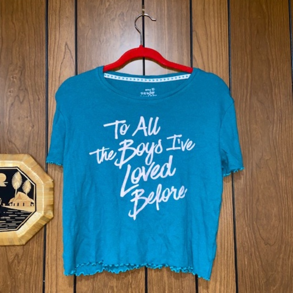 Netflix To All the Boys I've Loved Before Teal & Pink Tee - Size S